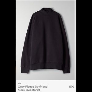 Tna Cozy Fleece Boyfriend Mock Sweatshirt